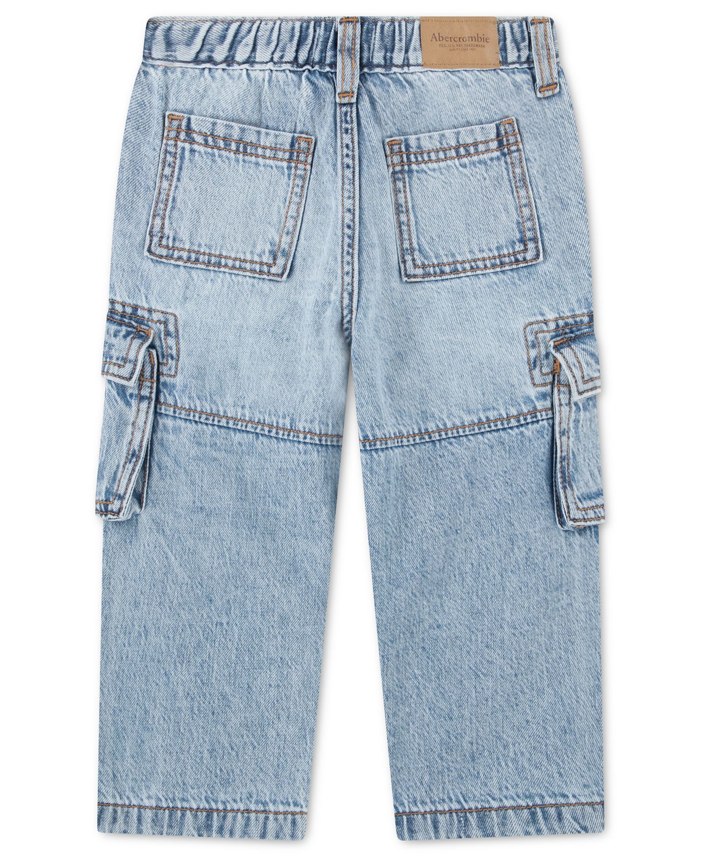 Джинсы abercrombie kids Baggy Cargo Jeans для мальчиков-малышей, цвет: Синий — фото 2