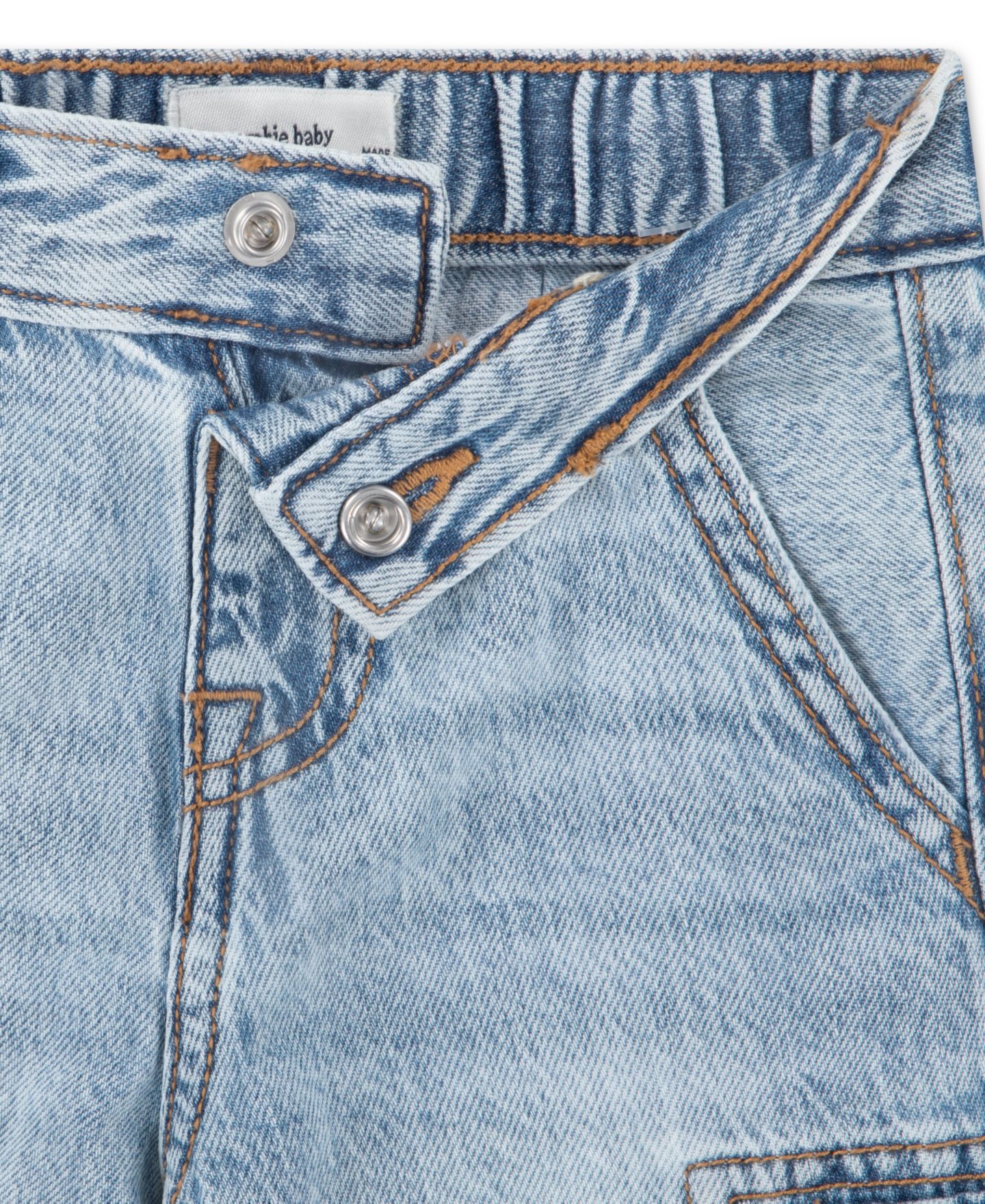Джинсы abercrombie kids Baggy Cargo Jeans для мальчиков-малышей, цвет: Синий — фото 4
