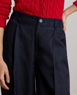 Women's Twill Wide-Leg Pants