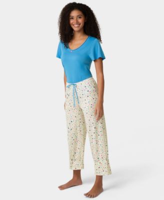 Women's Printed Capri Mid-Rise Pants
