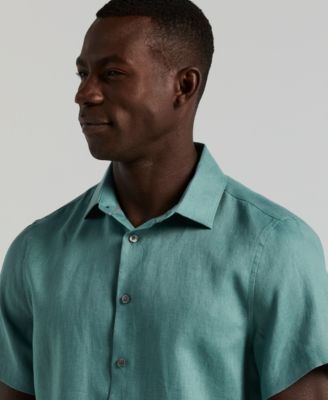 Men's Solid Linen Shirt