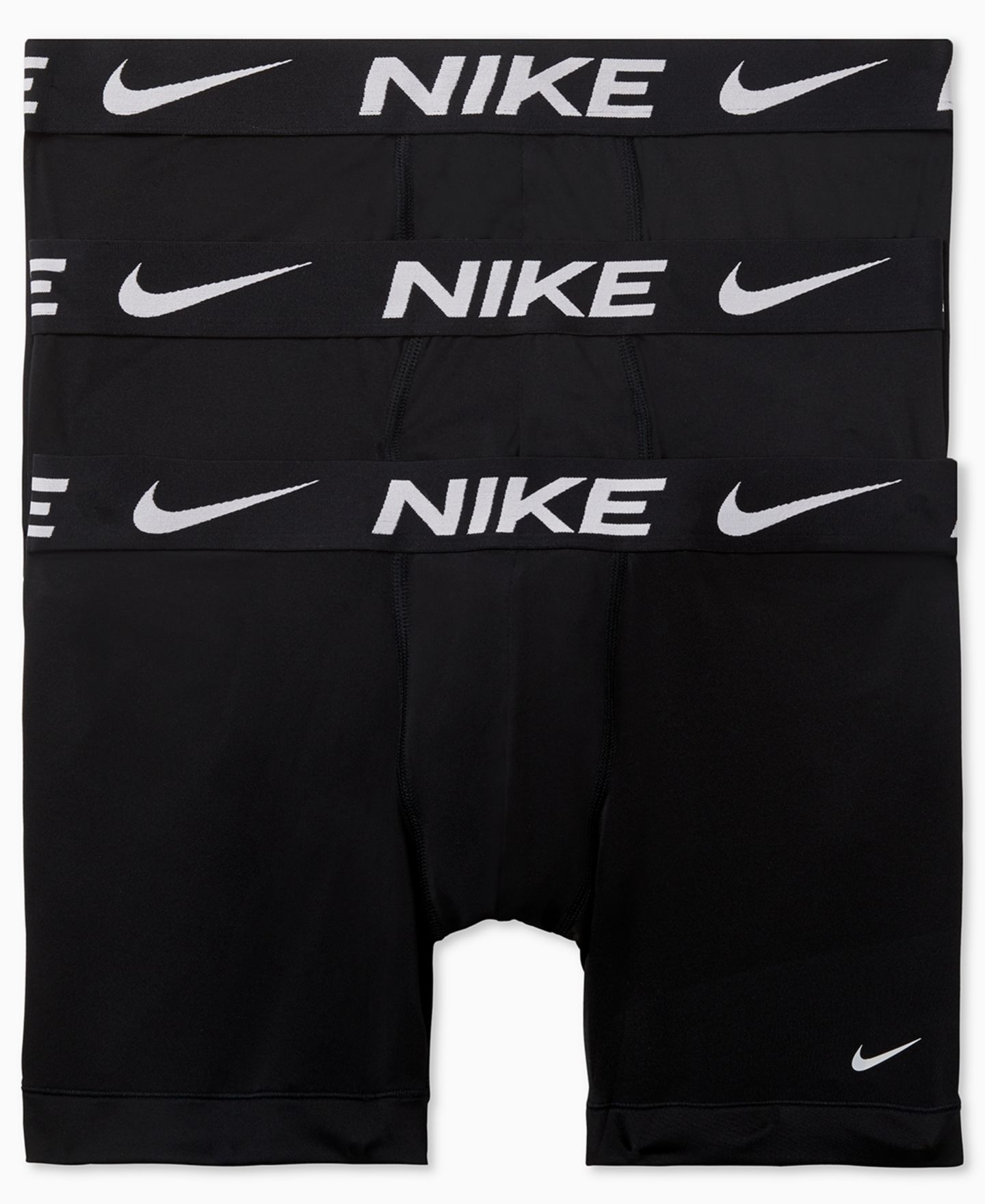 Трусы-боксеры Micro для мужчин, 3 шт. — Nike, цвет: Чёрный — фото 1