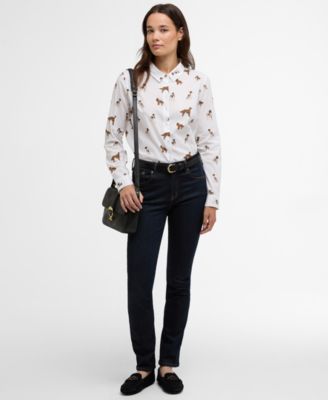 Women's Long-Sleeve Collared Safari Shirt