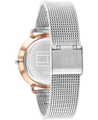 Women's Multifunction Two Tone Stainless Steel Mesh Bracelet Watch, 36mm