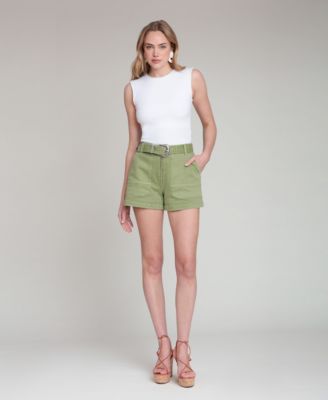 Women's High-Rise Belted Shorts