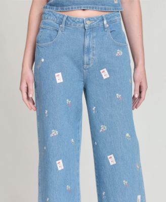 Women's High-Rise Printed Jeans