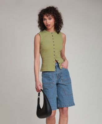 Women's Button-Front Tank Top