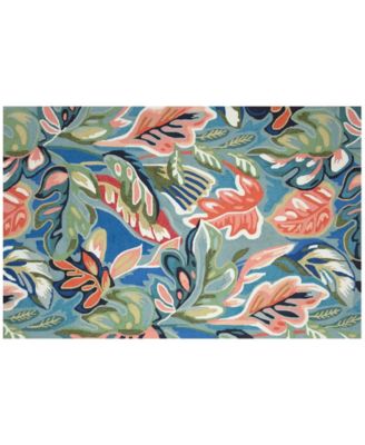 Lush Decor - Capri on Holiday 2'x3' Area Rug Aqua
