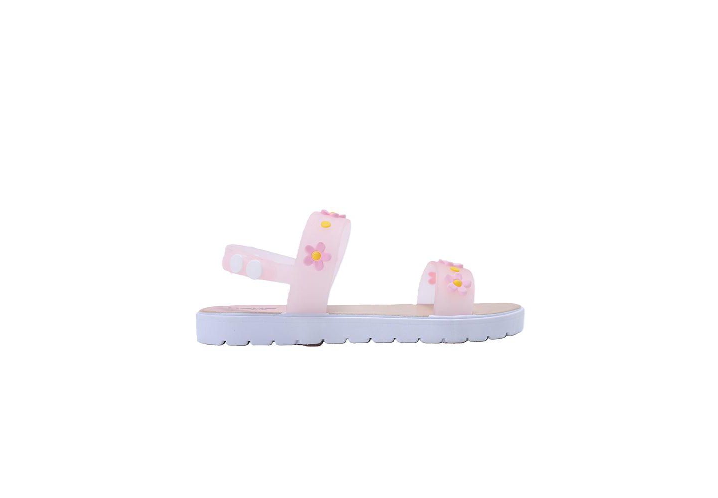 Сандалии Bebe Sandals - Cute Fashion Flat Sandals, Summer Flats with Fruit Charms and Ankle Strap для девочек, цвет: Пудровый, вариант 1 — фото 2