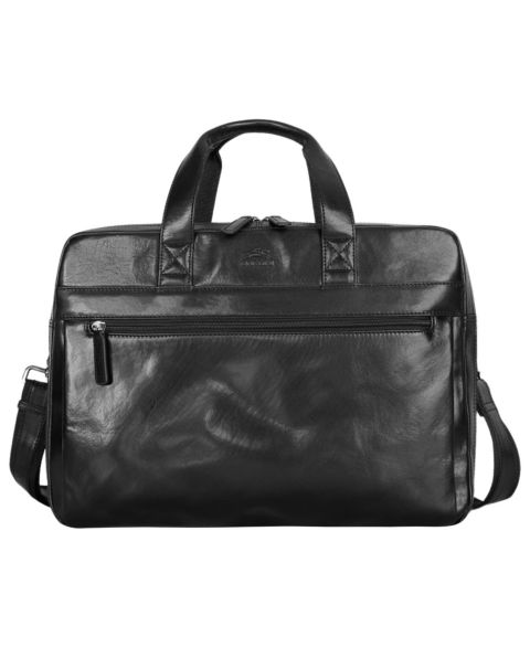Мужская сумка Mancini Leather Laptop Briefcase, цвет: Чёрный