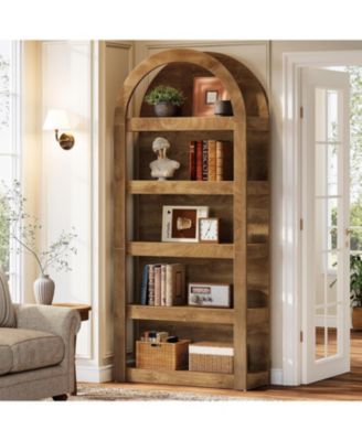 5-Tier Arched Bookshelf, 71" Tall