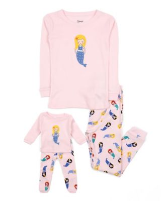 Big Girls 6-14 Matching Doll Snug-Fit Cotton Long Sleeve Pajamas