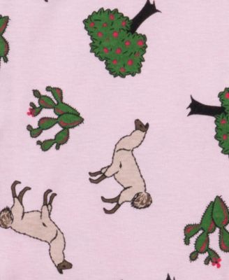 Big Girls 6-14 Matching Doll Snug-Fit Cotton Long Sleeve All-Over Animal Print Pajamas