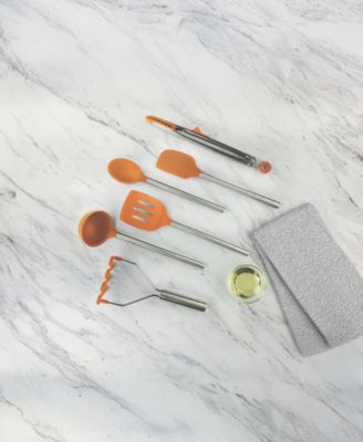 Utensil 6-Pc. Silicone with Steel Handles Set