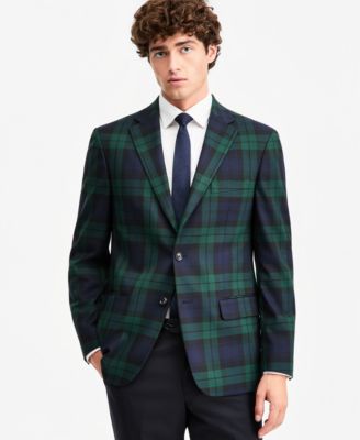 Men's Plaid Modern-Fit Sport Coat