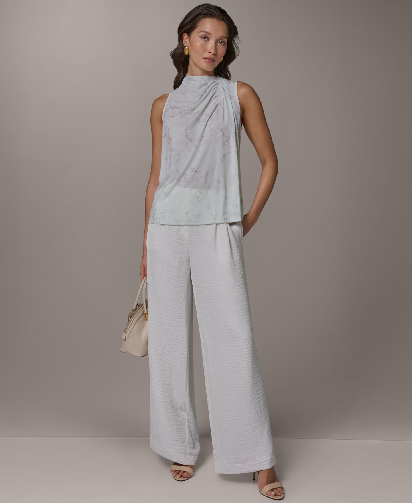 Женская блузка Donna Karan New York Sleeveless Cowl Neck, цвет: Skylight — фото 7