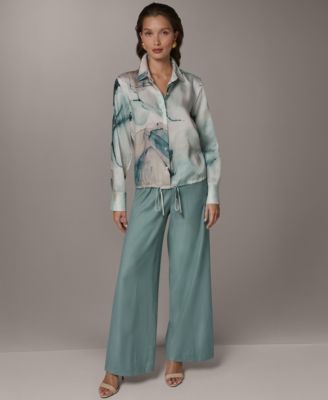 Women's Long-Sleeve Collared Neck Shirt