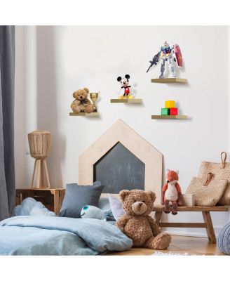  9 Inch 4 Pack Wall Mounted Floating Square Shelves -  for Bedroom, Kitchen, Living Room, Bathroom