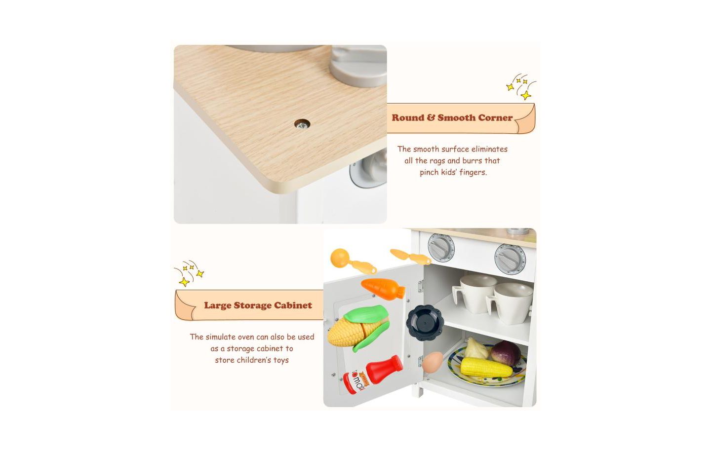 Детские игрушки Slickblue Sound and Light Kitchen Set with Accessories and Sink, от 3 лет, цвет: Белый — фото 8