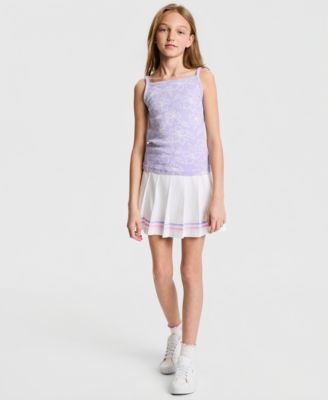 Big Girl Striped Tennis Skirt