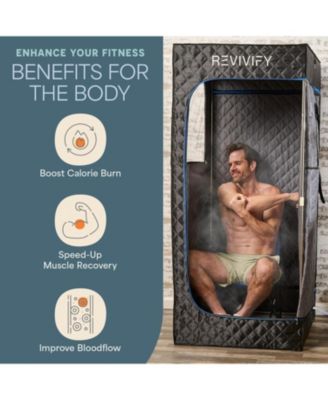 Revivify Portable Sauna Box – Personal Steam Sauna Tent for Home with 2.6L Steamer, Adjustable Heat, Timer, App Control & Essential Oils