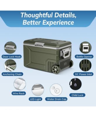 68QT Portable Car Refrigerator with Wheels