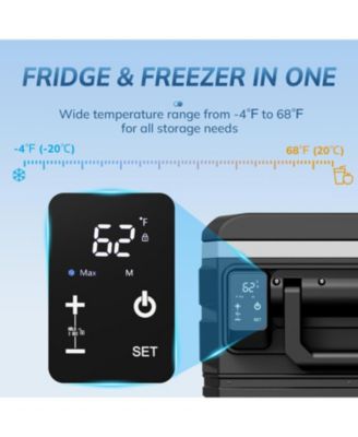 68QT Portable Car Refrigerator with Wheels