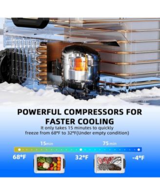 53QT Portable Refrigerator with Wheels