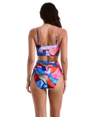 Jamie Midkini and High Waist Bottoms and Jamie Printed Tankini Top