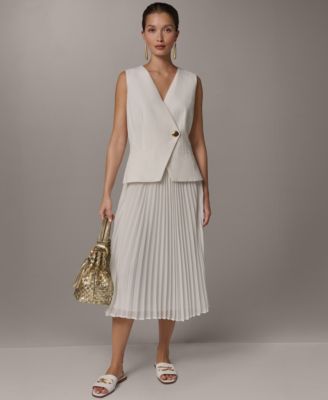 Petite V-Neck Midi Dress