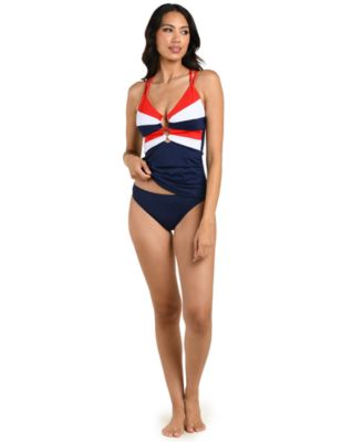 Women's Americana Lace-Up Tankini Top