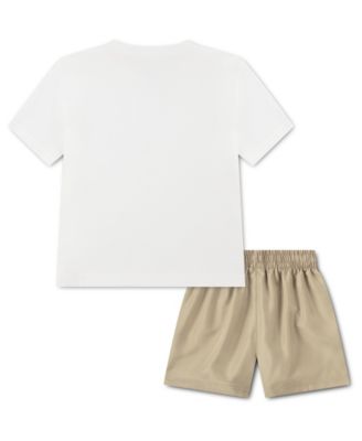 Jordan Boys' Toddler 2T-4T Dri-FIT Jumpman Woven Play Jersey T-Shirt & Mesh Shorts, 2 Piece Set	