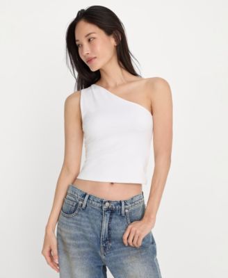 Women's One-Shoulder Top, Regular & Plus Size