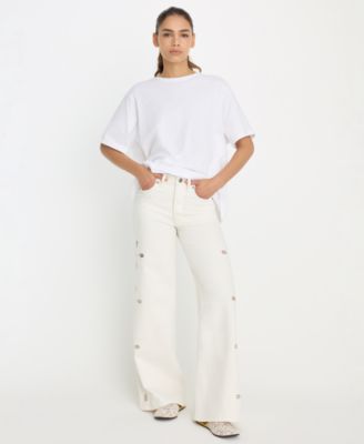 Women's High-Rise Embroidered Jeans