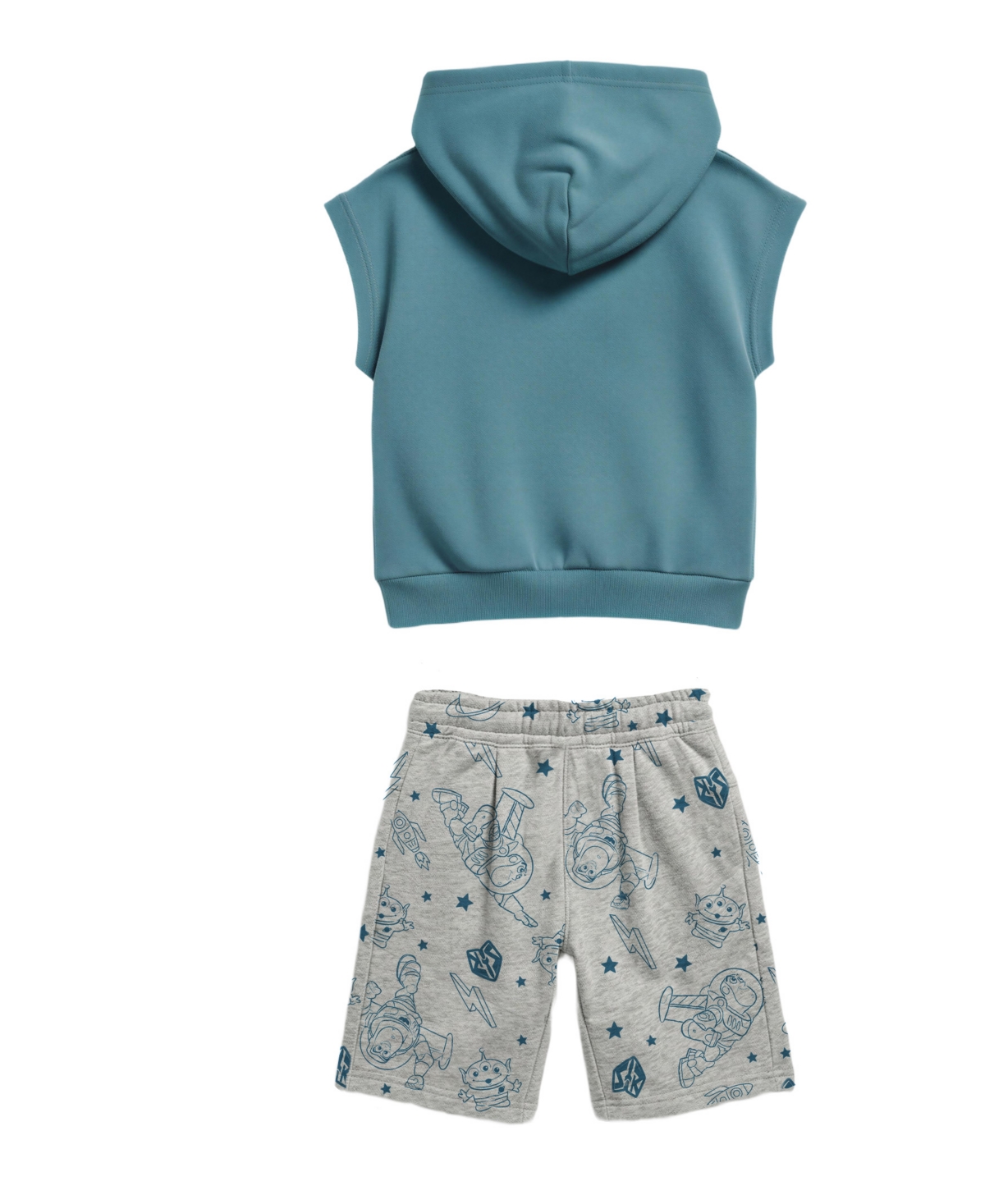 Toy Story Boys' 2T-5T Short-Sleeve Hoodie and Shorts, 2-Piece Set