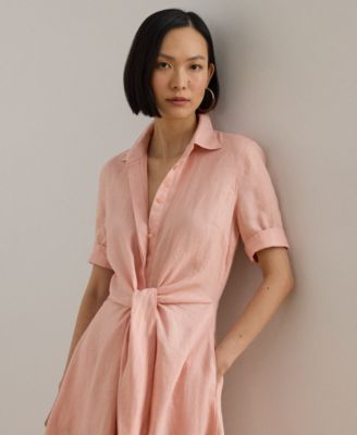 Petite&nbsp;100% Linen Shirt Dress
