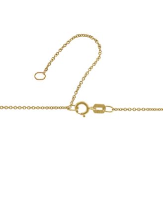 Diamond (0.03 ct. t.w.) and Malachite Pendant Necklace in 14k Yellow Gold