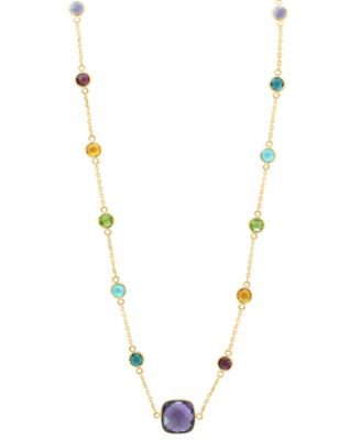 Multi-Gemstone (7-5/8 ct. t.w.) Necklace in 14k Yellow Gold