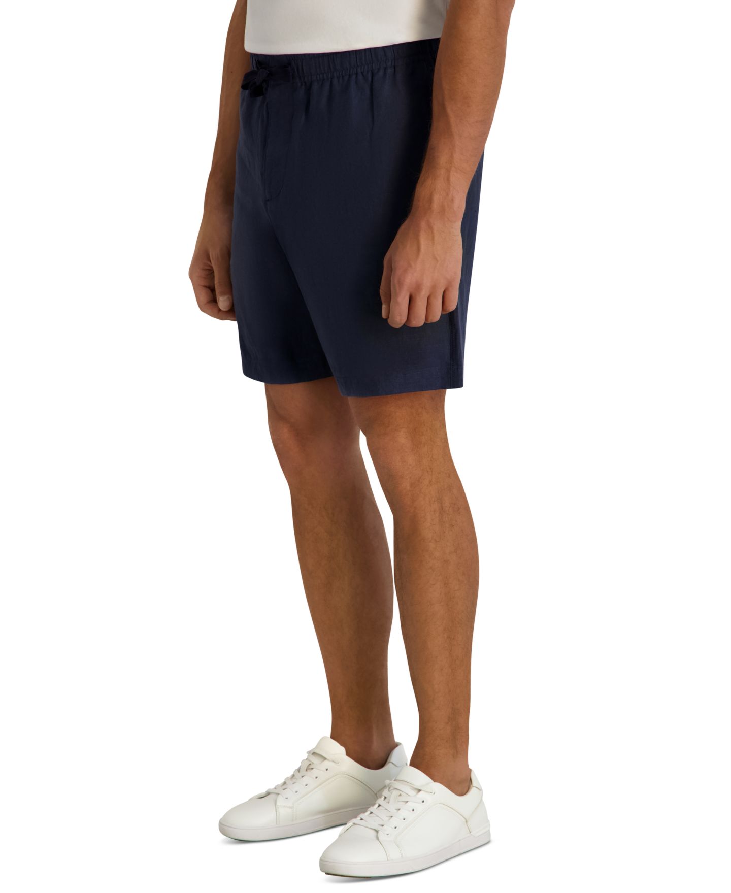Мужские шорты KARL LAGERFELD PARIS Regular-Fit Drawstring Linen, цвет: Тёмно-синий — фото 3