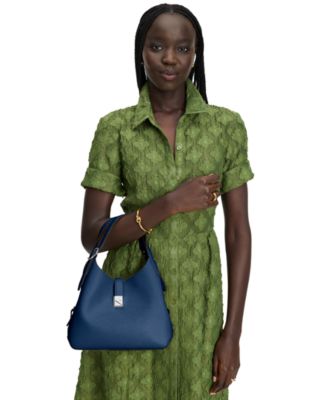 Deco Medium Pebbled Leather Crossbody Tote Bag