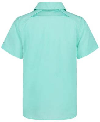 Big Boys' Drift Tide Fish Point Collar Shirt