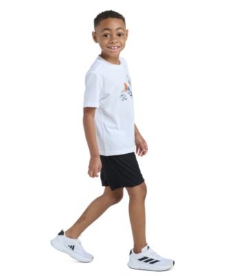 Boys' 2T-7 Essential Graphic T-Shirt and Shorts, 2-Piece Set