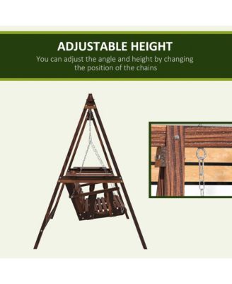 2-Seat Patio Swing Chair, Porch Swing with Sd,