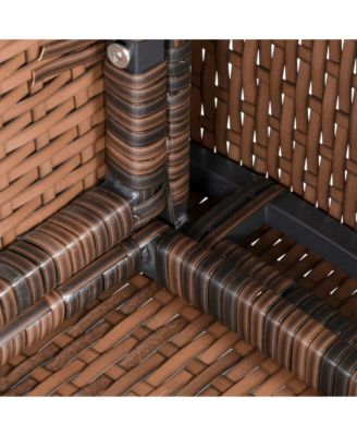 6 pc Patio Dining Set, All Weather Rat with 3 Seater,