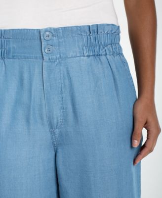 Women's Cinch Waist Wide-Leg Pants