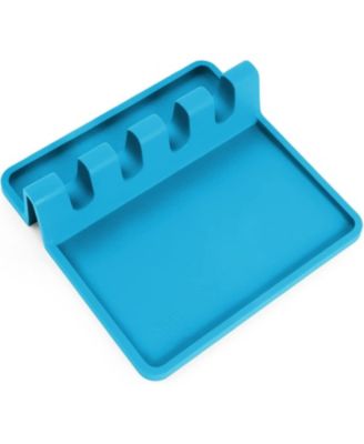 Silicone Utensil Rest with Drip Pad – Holder for Multiple Ladles & Tongs