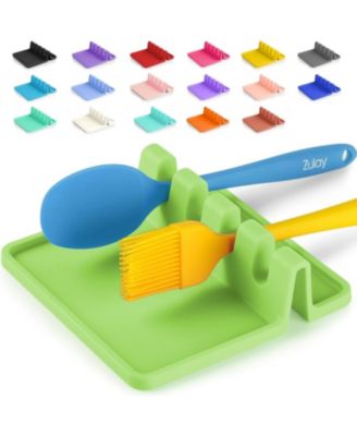 Silicone Kitchen Utensil Rest with Drip Pad for Multiple Utensils