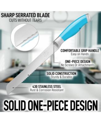 Serrated Bread Knife - Stainless Steel Bread Knife for Homemade Bread, Cake, Bagel