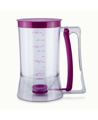 4 Cup Pancake Batter Dispenser with Squeeze Handle - Pancake Dispenser for Batter with Measuring Label