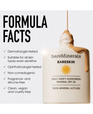 BARESKIN Daily Dewy Sunscreen Mineral SPF 30, 1 oz.